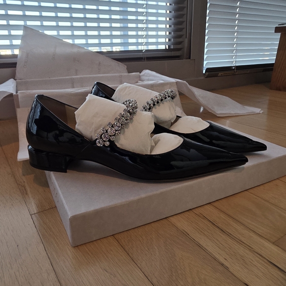 Jimmy Choo Black Patent Leather Mary Jane Shoes